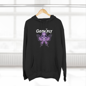 Alternative view of Gothifly Purple Butterfly Fleece Hoodie Design
